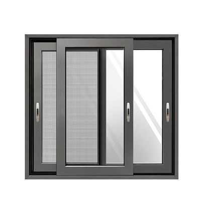 Open Type Sliding Window with Motorized Composite Up Security Bar and Tempering Glass