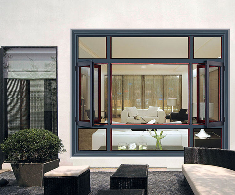 UPVC Casement Windows with Coustmer Requirement Glass Color in 60 x 48 Black House