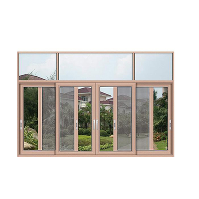 Horizontal Sliding Roof Courtyard Reception Window with 4 Panels and Anti-Theft Flange