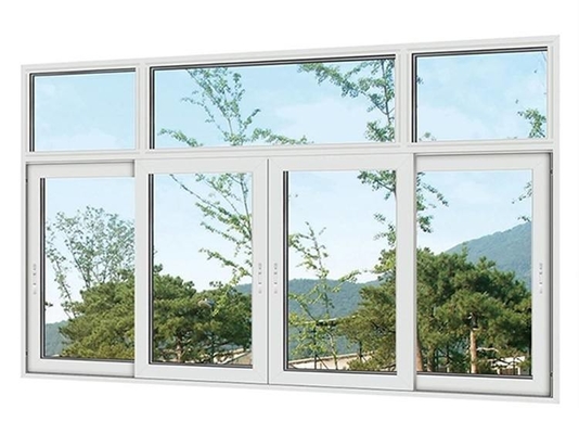 Easy Installation Sliding Window with 4 Panels Tempered Glass and Magnetic Screen