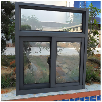 Modern Living Room Hanging Curtain Type Aluminum Alloy Triple Glass Sliding Doors and Windows