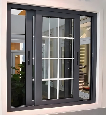 Modern Living Room Hanging Curtain Type Aluminum Alloy Triple Glass Sliding Doors and Windows