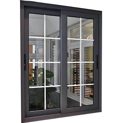 Modern Living Room Hanging Curtain Type Aluminum Alloy Triple Glass Sliding Doors and Windows