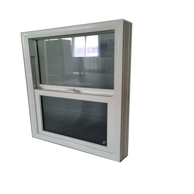 American Style PVC Frame Upvc Single Hung Window with Curtain Type Roller blind