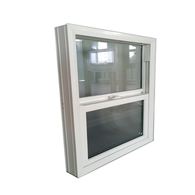 American Style PVC Frame Upvc Single Hung Window with Curtain Type Roller blind