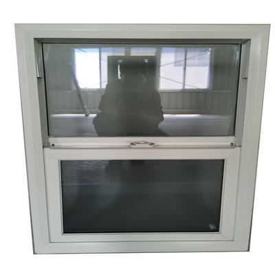 American Style PVC Frame Upvc Single Hung Window with Curtain Type Roller blind
