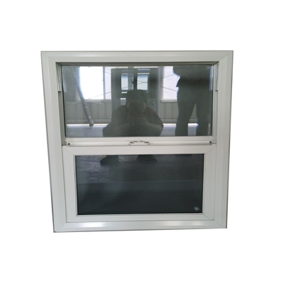 American Style PVC Frame Upvc Single Hung Window with Curtain Type Roller blind
