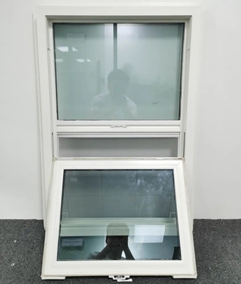 American Single Tilt Double Hung Upvc Pvc Windows for House Soundproof and Waterproof