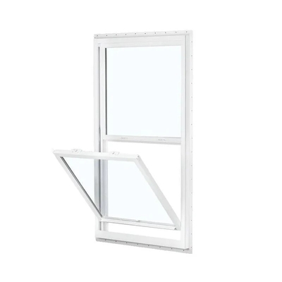 Black Vinyl Single Sash Double Hung Upvc Pvc Windows with 1.8mm/2.0mm Profile Thickness