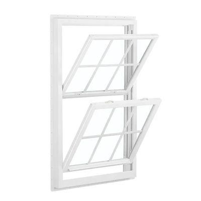 Black Vinyl Single Sash Double Hung Upvc Pvc Windows with 1.8mm/2.0mm Profile Thickness