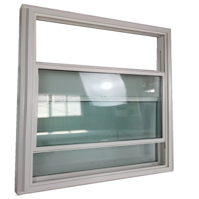 Horizontal Opening Pattern Double Glass Soundproof Windows for Schools in White UPVC