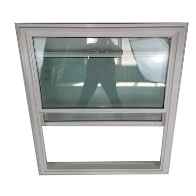 Horizontal Opening Pattern Double Glass Soundproof Windows for Schools in White UPVC