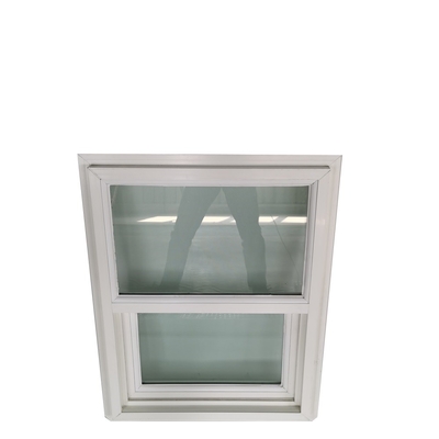 Tinted Glass Single Hung Pvc Frame Mosquito Net Windows for Vertical Opening Pattern