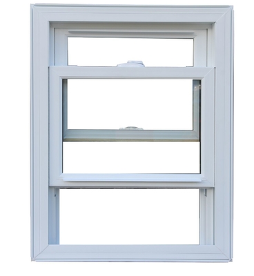 Energy-Saving Vinyl Double Hung Windows with Low-E Coating Glass and PVC Frame