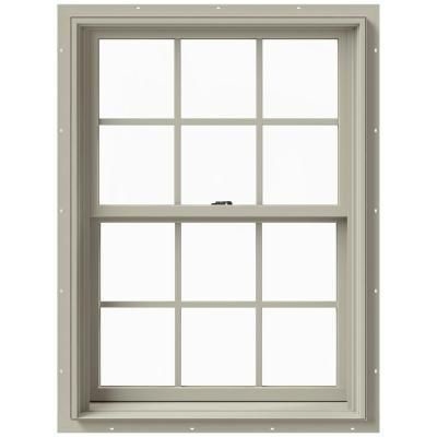 Energy-Saving Vinyl Double Hung Windows with Low-E Coating Glass and PVC Frame