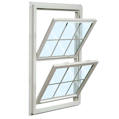 Energy-Saving Vinyl Double Hung Windows with Low-E Coating Glass and PVC Frame