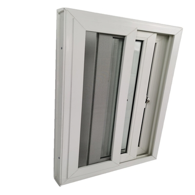 Highly Durable Heat Insulation Hanging Curtain Type Sliding PVC Profile Glass Window