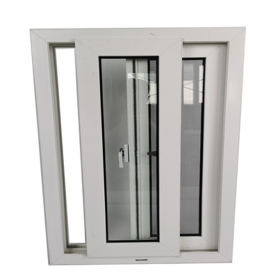 Highly Durable Heat Insulation Hanging Curtain Type Sliding PVC Profile Glass Window