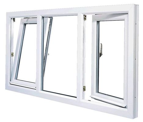 Large German Tilt Sliding Pvc And Turn Windows with Modern Design and Double Glass