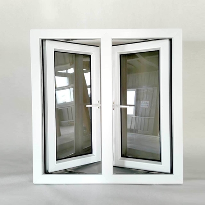 Energy Thermal Break Upvc Triple Glazed Passive House Windows with Hanging Curtain Type