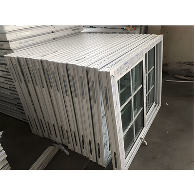 Sliding Open Style Double Glass PVC Window for Modern House Design Curtain Type Hanging