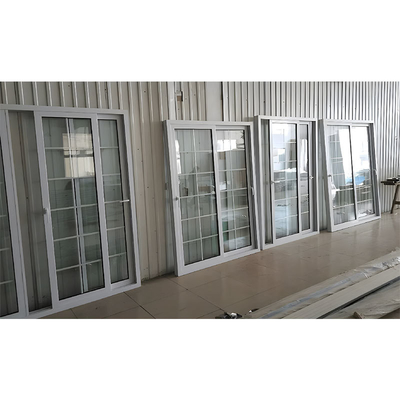 American Market Upvc Frame Tempered Glass Sliding Window with Hanging Curtain Type