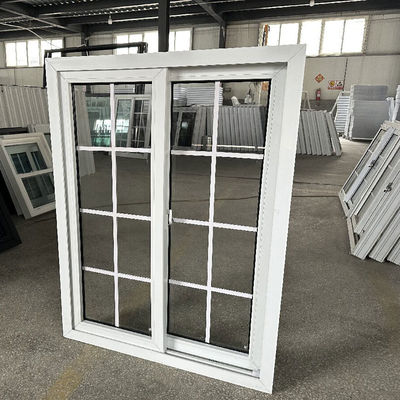 Roller Blind Curtain Type Upvc Sliding Windows With Hurricane Impact Glass For Europe