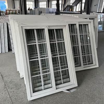 Sliidng Opening Upvc/Pvc Doors and Windows Hurricane Impact Sliding Window with Grill