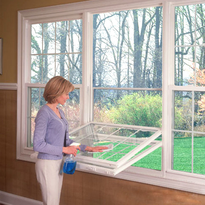 Low-E Glass European Style Pvc Vertical Sliding Upvc Window Sash Window for Home Office