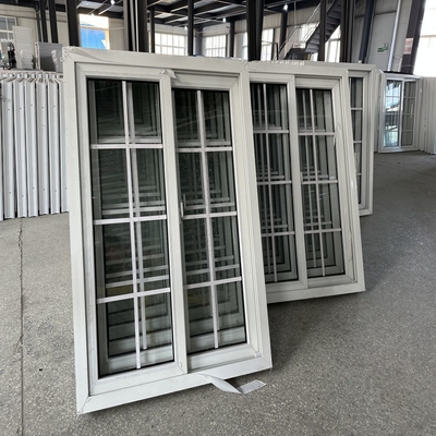 Customized Size Upvc Pvc Sliding Glass Window Grill Design with and Durable Materials