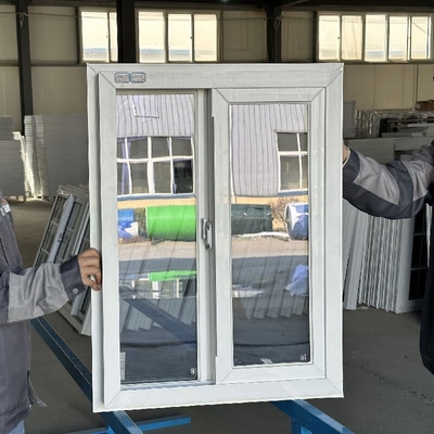 Sliding Style European Upvc Interior Design Two Track Pvc Window with Custom Grill Design