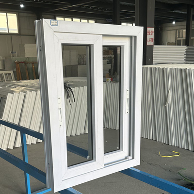 Sliding Style European Upvc Interior Design Two Track Pvc Window with Custom Grill Design