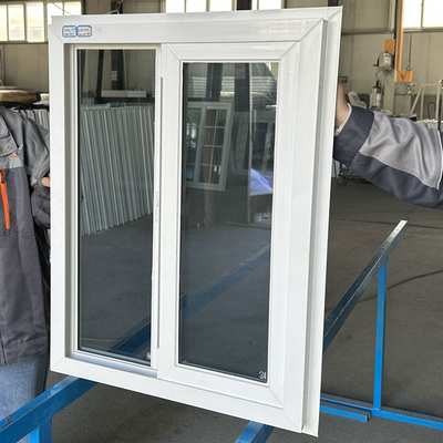 Sliding Style European Upvc Interior Design Two Track Pvc Window with Custom Grill Design