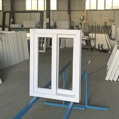 Sliding Style European Upvc Interior Design Two Track Pvc Window with Custom Grill Design
